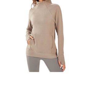 Fabletics Womens Zaylee Funnel Neck Tunic Activewear Minimalist Sweatshirt  XS